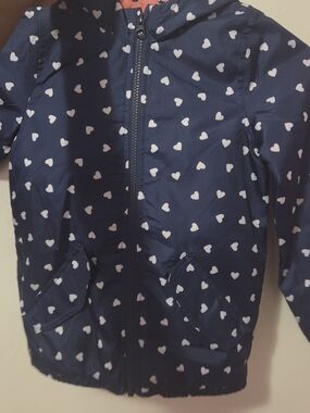 Carter's Navy Blue Heart Print Raincoat